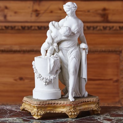Lot 425 - Sèvres Biscuit Porcelain Figure Group, 'L'Amour Nourri Par L'Espérance