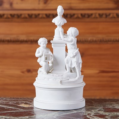 Lot 452 - Niderviller Biscuit Porcelain Altar Group