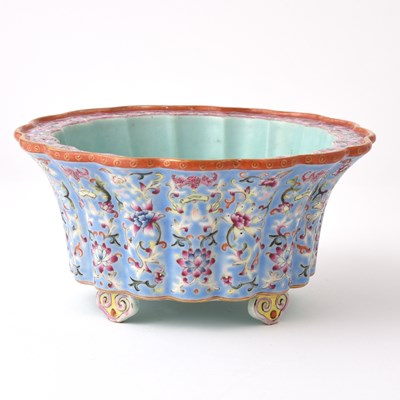 Lot 590 - A Chinese Enameled Porcelain Planter