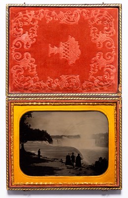 Lot 633 - Platt D. Babbitt: View of Niagara Falls with a rainbow over the Falls