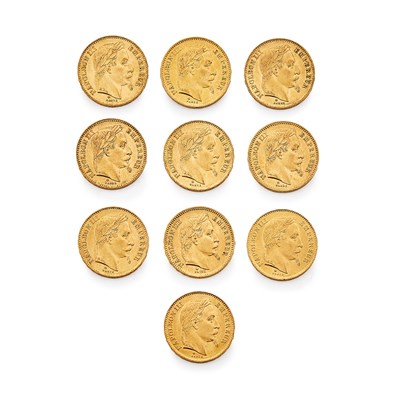 Lot 52 - France 20 Francs Napoleon Group