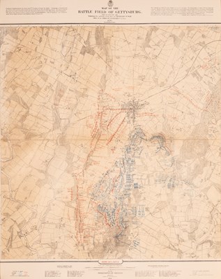 Lot 48 - Highly detailed maps depicting each day of the Battle of Gettysburg