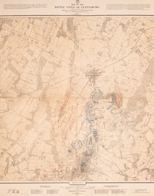 Lot 48 - Highly detailed maps depicting each day of the Battle of Gettysburg