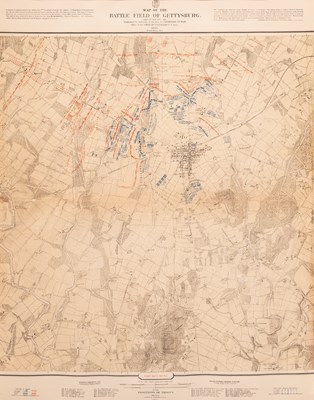 Lot 48 - Highly detailed maps depicting each day of the Battle of Gettysburg