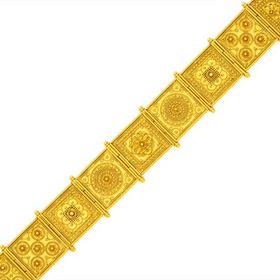 Lot 1163 - Granulated Gold Bracelet