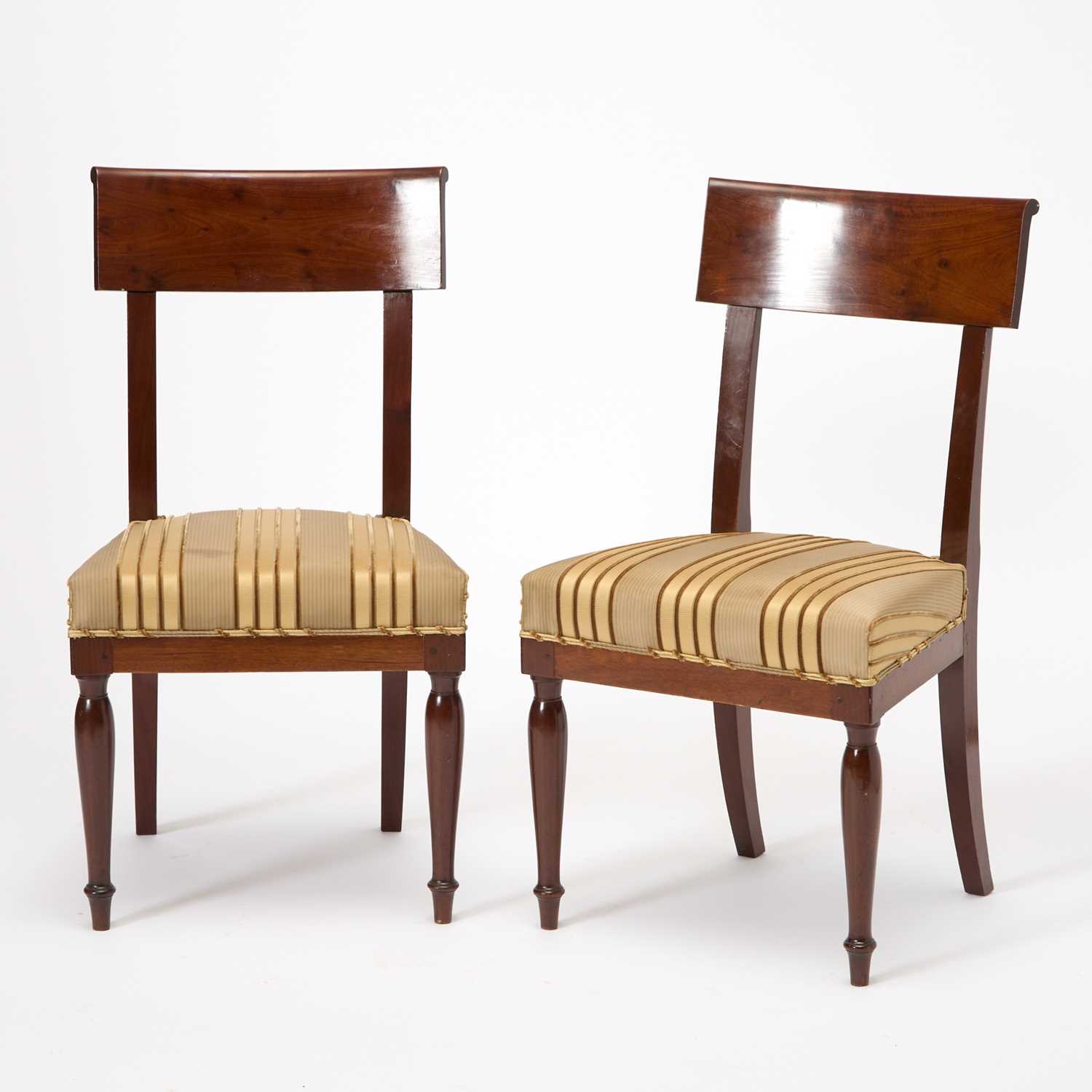 Lot 59 - Set of Twelve Restauration Mahogany Dining Side Chairs