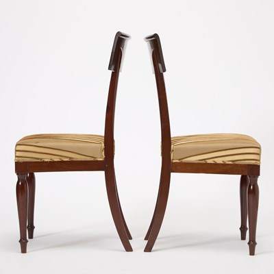 Lot 59 - Set of Twelve Restauration Mahogany Dining Side Chairs