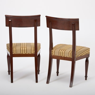 Lot 59 - Set of Twelve Restauration Mahogany Dining Side Chairs
