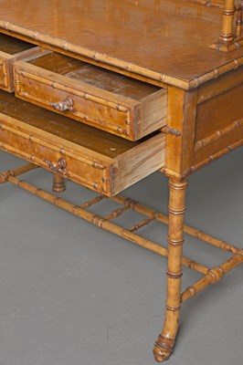 Lot 382 - Victorian Faux Bamboo Dressing Table with Mirror