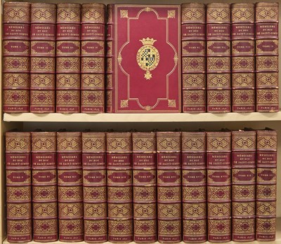 Lot 213 - Robert Hoe's finely bound extra-illustrated set of the Memoires of Saint-Simon