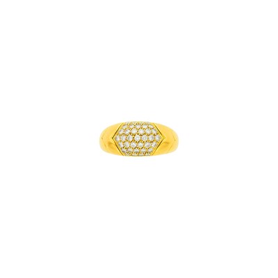 Lot 19 - Bulgari Gold and Diamond Bombé Ring, France