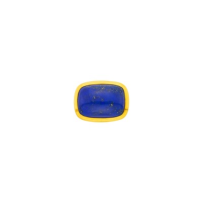 Lot 7 - Seaman Schepps Gold and Lapis Ring