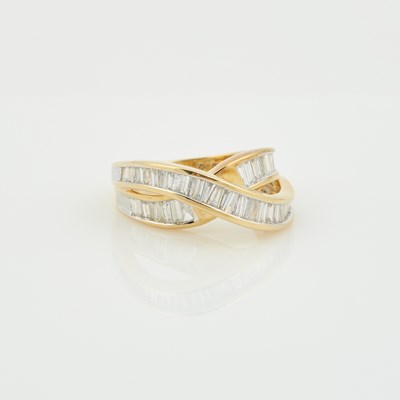 Lot 54 - Diamond Ring, 50 diamonds about 1.50 cts., 14K 4 dwt.