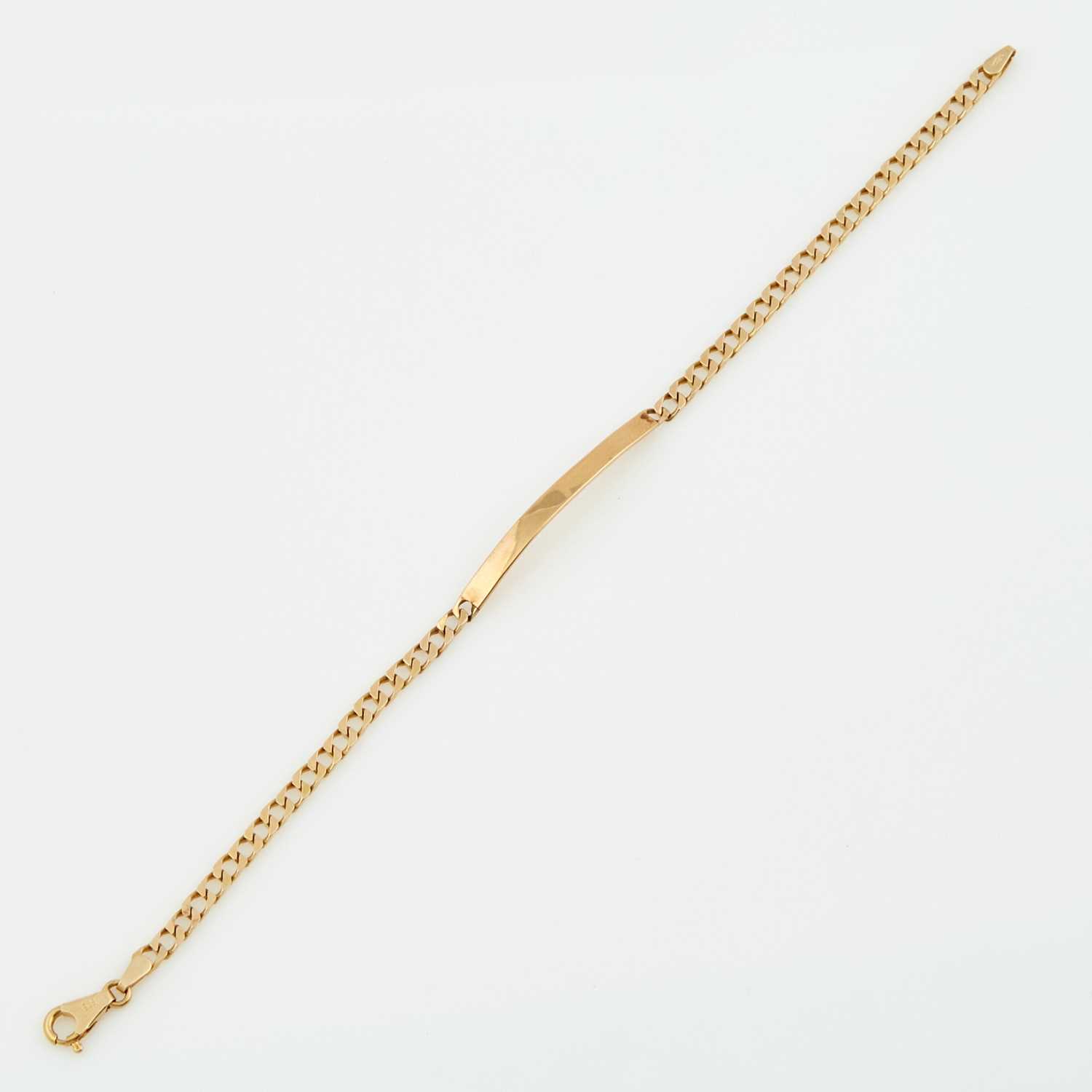 Lot 89 - Gold ID Bracelet, 14K 4 dwt.