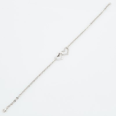 Lot 170 - Gold and Stone Anklet, 14K 2 dwt. all