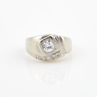 Lot 179 - Diamond Ring about 0.45 ct., 14K 5 dwt., stone damaged