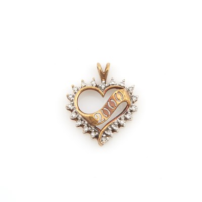 Lot 186 - Diamond Pendant, 10K 1 dwt.