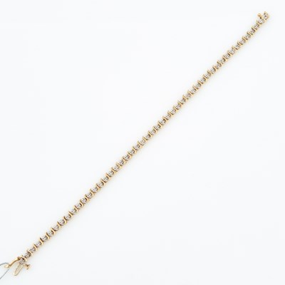 Lot 204 - Diamond Flexible Bracelet, 48 diamonds, 14K 4 dwt.