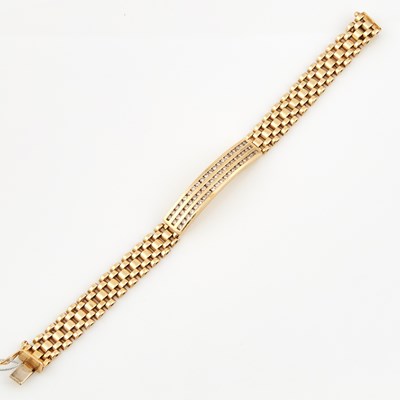 Lot 239 - Diamond Flexible Bracelet, 60 diamonds about 2.00 cts., 14K 21 dwt.