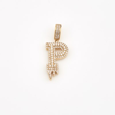 Lot 295 - Diamond Pendant, 119 diamonds about 0.60 ct., 10K 3 dwt.