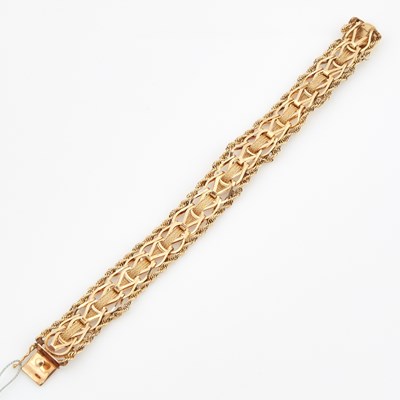 Lot 322 - Gold Flexible Bracelet, 14K 14 dwt., damaged