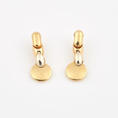 Lot 327 - Two Gold Earrings, 18K 10 dwt.