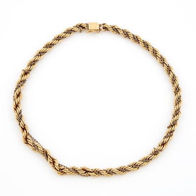 Lot 350 - Gold Neck Chain, 14K 18 dwt., damaged