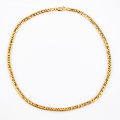 Lot 351 - Gold Neck Chain, 14K 17 dwt.
