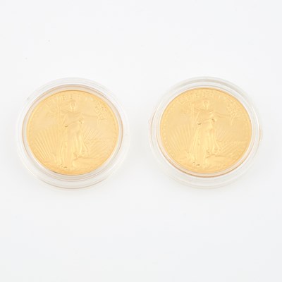 Lot 355 - 2 US Gold Coins: American Eagle $50--1987 and 1989
