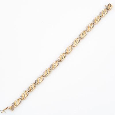 Lot 367 - Diamond Flexible Bracelet, 233 diamonds about 1.70 cts., 10K 9 dwt., damaged, stones damaged