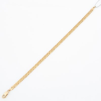 Lot 371 - Gold Flexible Bracelet, 14K 4 dwt., damaged