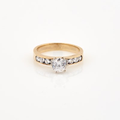Lot 375 - Gold and Stone Ring, 14K 2 dwt. all