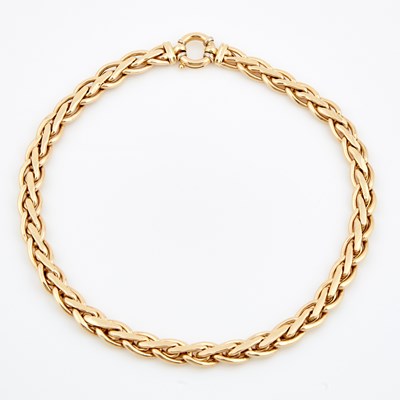 Lot 408 - Gold Necklace, 14K 32 dwt., damaged