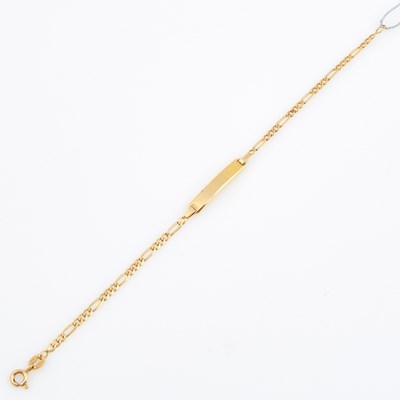 Lot 503 - Gold ID Bracelet, 14K 1 dwt.
