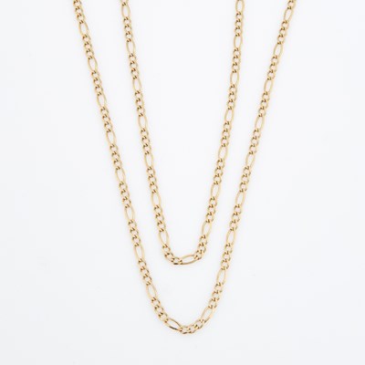 Lot 507 - Two Gold Neck Chains, 14K 6 dwt.