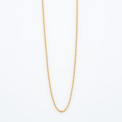 Lot 513 - Gold Neck Chain, 14K 1 dwt.