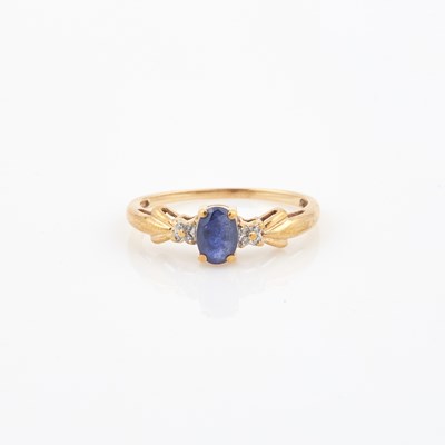 Lot 591 - Diamond and Stone Ring, 10K 1 dwt. all