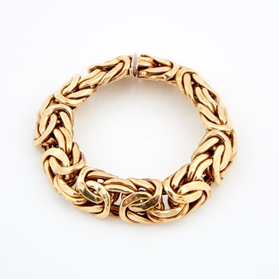 Lot 592 - Gold Flexible Bracelet, 14K 35 dwt., damaged
