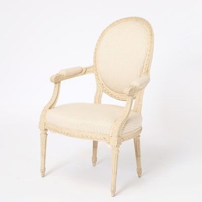Lot 177 - Louis XV Style White-Painted Beechwood Fauteuil