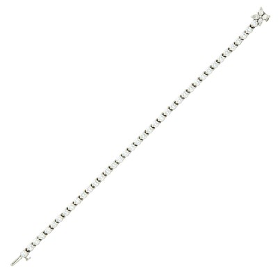 Lot 137 - Tiffany & Co. Platinum and Diamond 'Victoria' Bracelet
