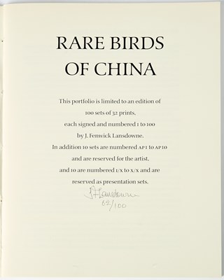 Lot 83 - Set of Limited Edition Prints for The Rare Bird of China by Fenwick Lansdowne