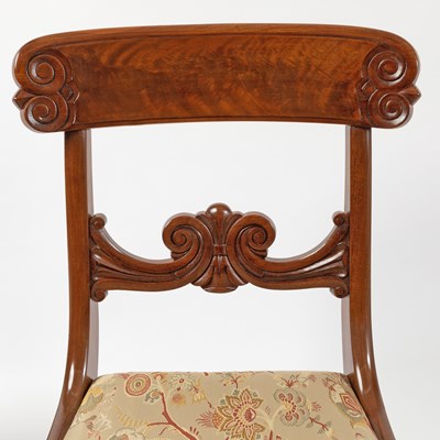 Lot 1053 - Pair of Classical Mahogany Side Chairs