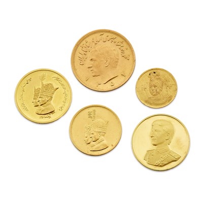 Lot 30 - Iran Gold Coin and Medal Group