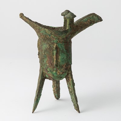Lot 88 - A Chinese Bronze Jue Vessel