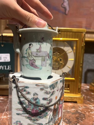 Lot 127 - A Group Five Chinese Enameled Porcelain Teapots