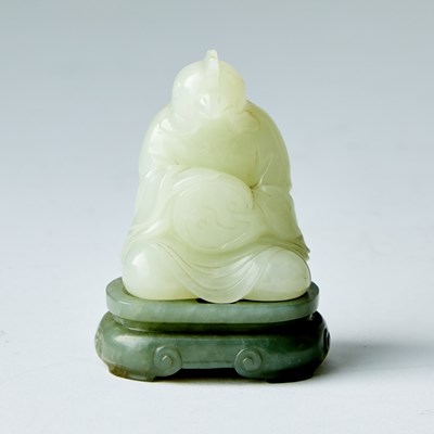 Lot 62 - A Group of Twelve Chinese White Jade Zodiac Figures and Stands