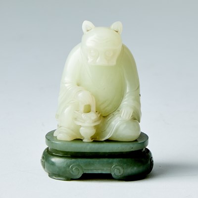 Lot 62 - A Group of Twelve Chinese White Jade Zodiac Figures and Stands