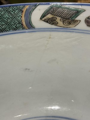 Lot 192 - A Rare Chinese Famille Verte 'Rice Production' Porcelain Bowl