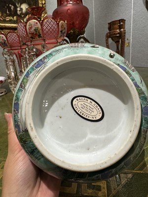 Lot 192 - A Rare Chinese Famille Verte 'Rice Production' Porcelain Bowl