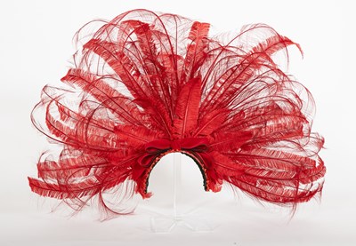 Lot 248 - Red Feather and Sequin Headdress from Hello, Dolly!